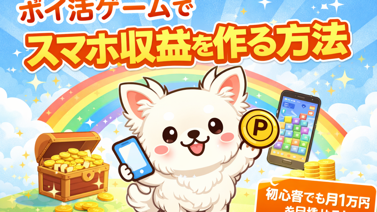 ポイ活ゲームでスマホ収益を作る方法