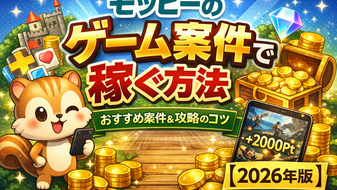 モッピーのゲーム案件で稼ぐ方法