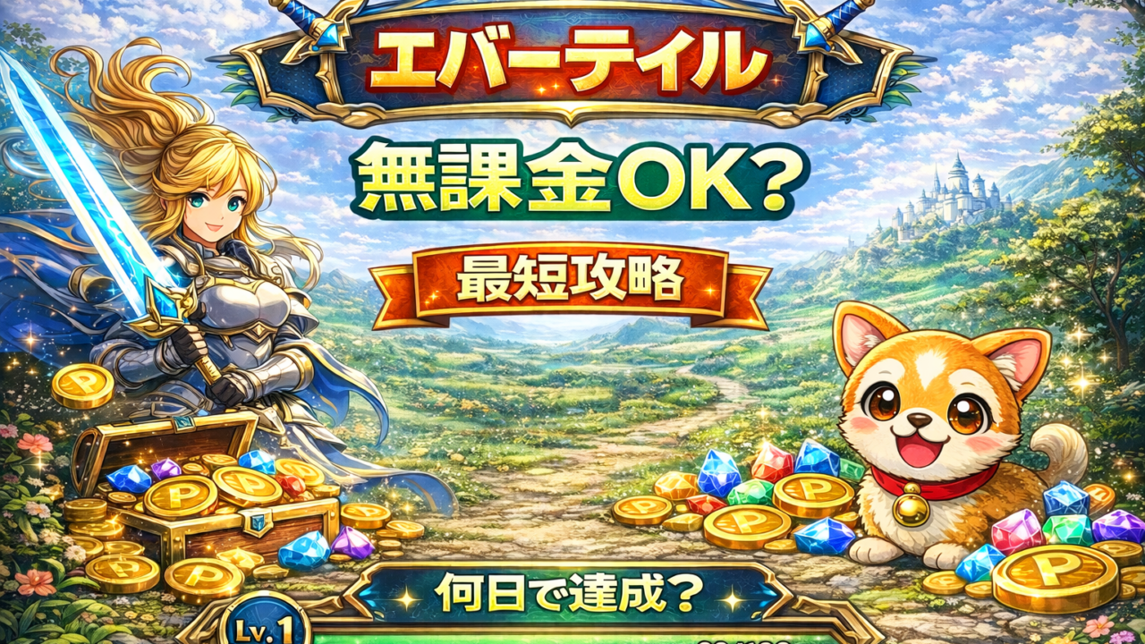 エバーテイルは無課金でも達成できる？